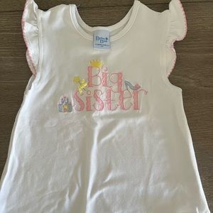 Brand new big sister shirt. 2T.